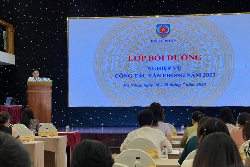 Bộ Tư pháp tổ chức Lớp bồi dưỡng nghiệp vụ công tác Văn phòng khu vực phía Bắc