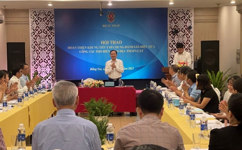 Hội thảo hoàn thiện khung tiêu chí chung đánh giá hiệu quả công tác phổ biến giáo dục pháp luật