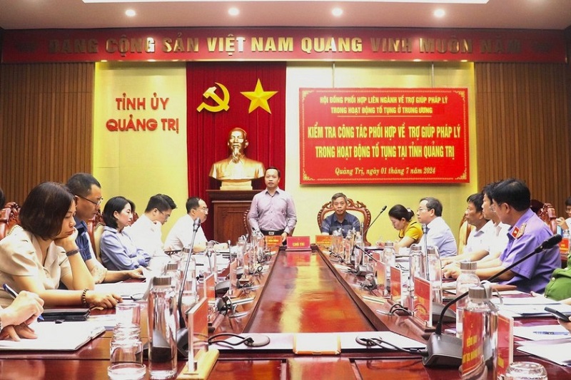 Hội đồng trợ giúp pháp lý trong hoạt động tố tụng ở Trung ương kiểm tra tại Quảng Trị