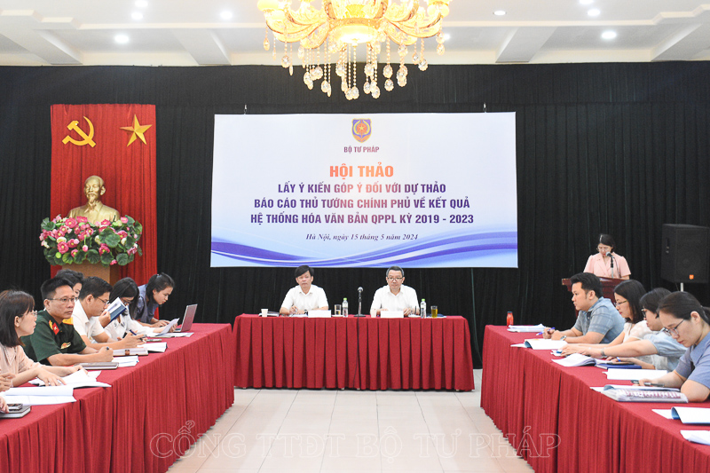Hoàn thiện Báo cáo kết quả hệ thống hoá văn bản quy phạm pháp luật kỳ 2019-2023