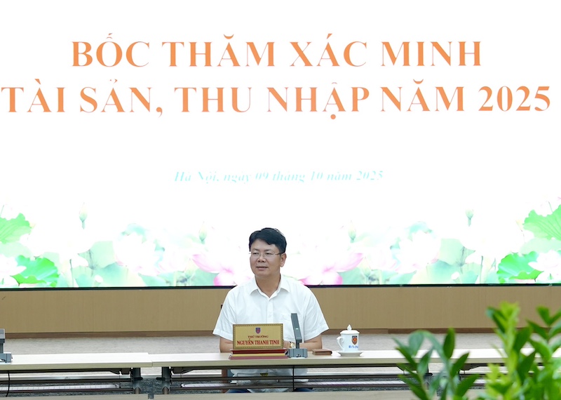 Bộ Tư pháp tổ chức bốc thăm xác minh tài sản, thu nhập năm 2025
