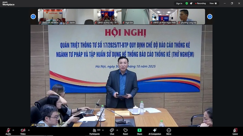 Bộ Tư pháp chuẩn hóa quy trình, ra mắt Thông tư mới về báo cáo thống kê