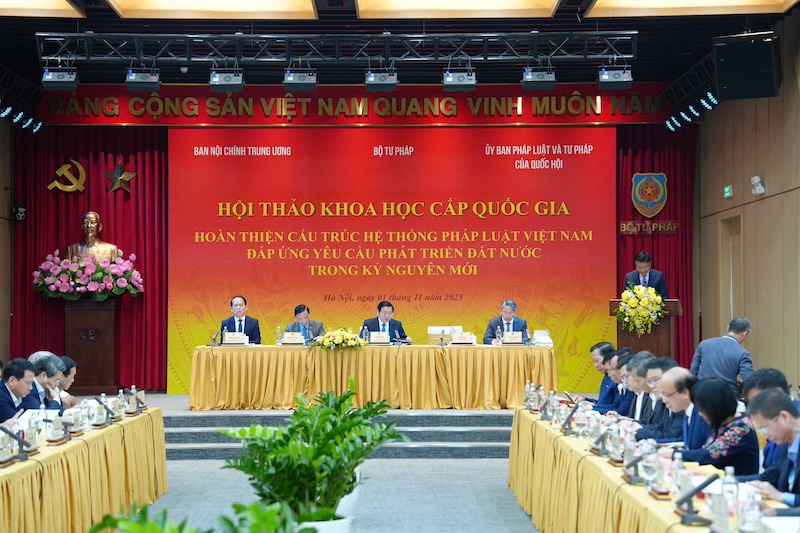 Khai mạc Hội thảo khoa học cấp quốc gia về hoàn thiện cấu trúc hệ thống pháp luật Việt Nam