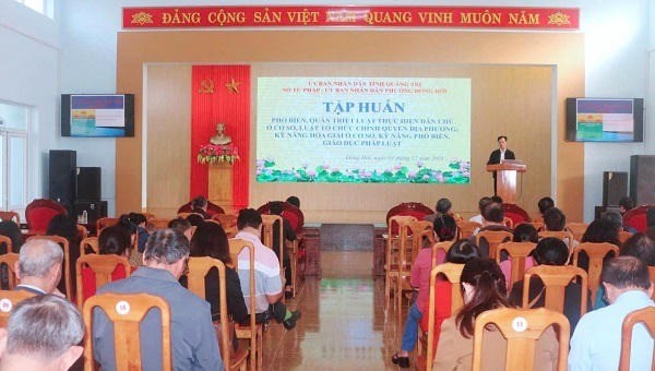 Quảng Trị phổ biến các luật và tập huấn kỹ năng hòa giải ở cơ sở phục vụ CQĐP hai cấp