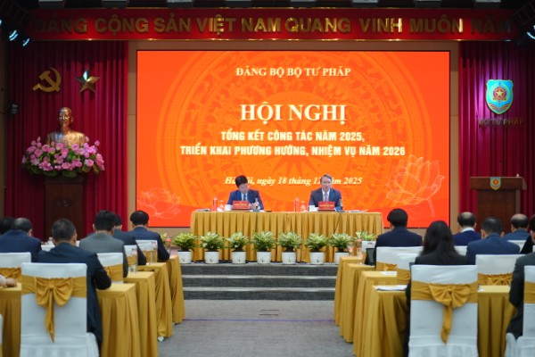 Đảng bộ Bộ Tư pháp: Tiếp tục tham mưu hoàn thiện thể chế pháp luật, tạo đột phá phát triển đất nước