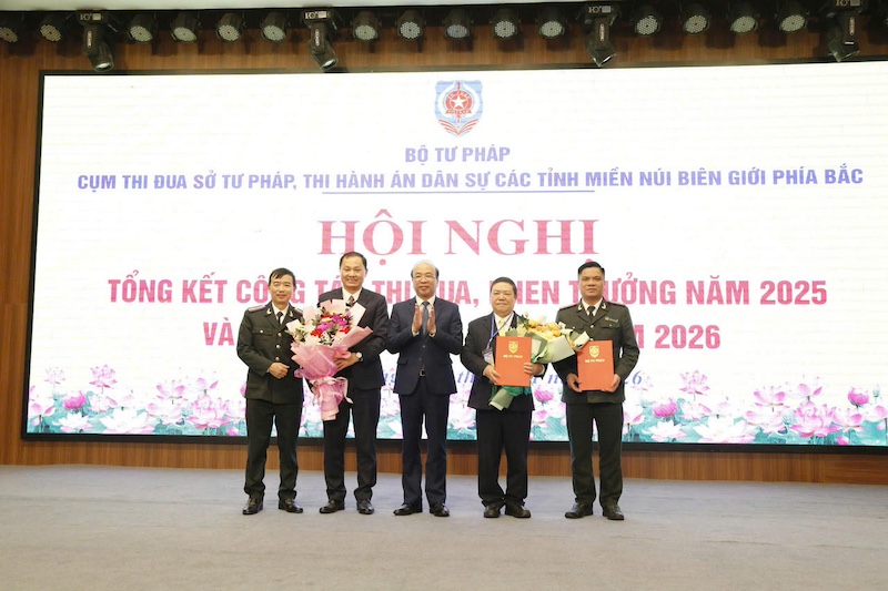 Cụm Sở Tư pháp và Thi hành án dân sự 7 tỉnh miền núi biên giới phía Bắc tổng kết thi đua