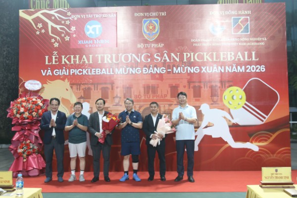 Bộ Tư pháp tổ chức giải Pickleball mừng Đảng - mừng Xuân năm 2026