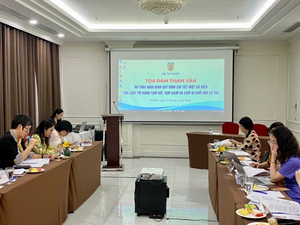 Tham vấn dự thảo Nghị định quy định chi tiết một số điều của Luật thi hành tạm giữ, tạm giam và cấm đi khỏi nơi cư trú